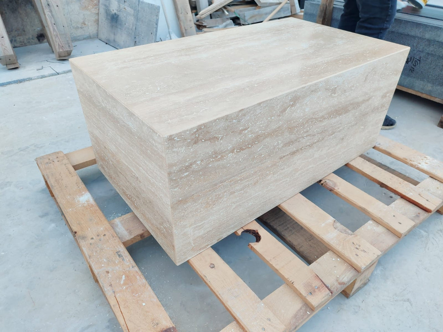 Travertine Rectangular Coffee Table