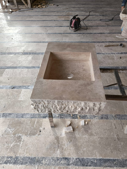 Travertine Rectangular Sink