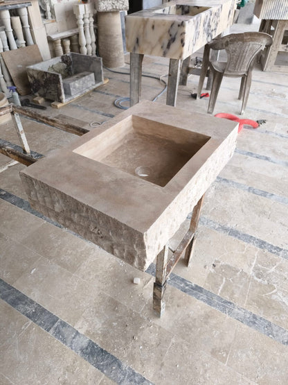 Travertine Rectangular Sink