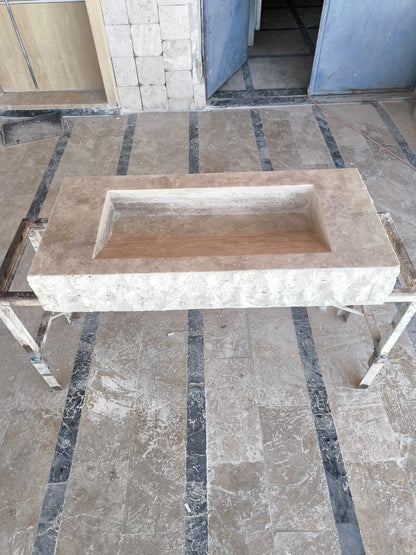 Travertine Rough Chiselled Sink