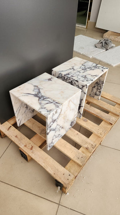 Calacatta Viola Marble Side Table