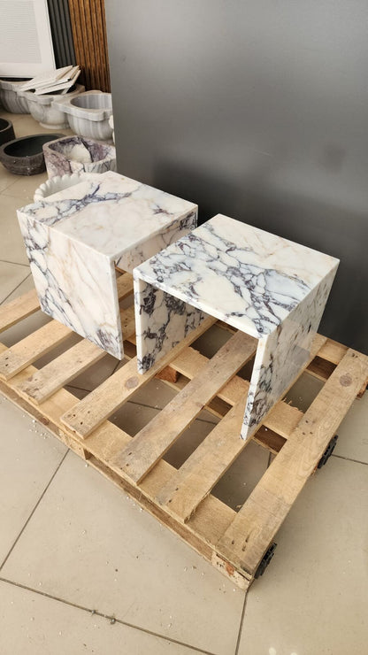 Calacatta Viola Marble Side Table