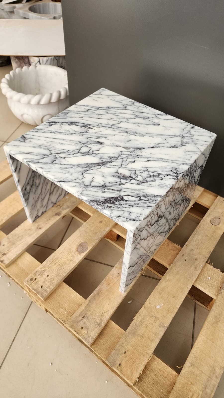 Calacatta Viola Marble Side Table