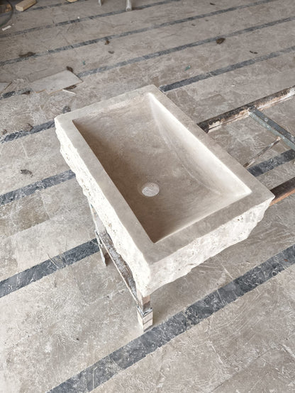 Travertine Rough Chiseled Sink