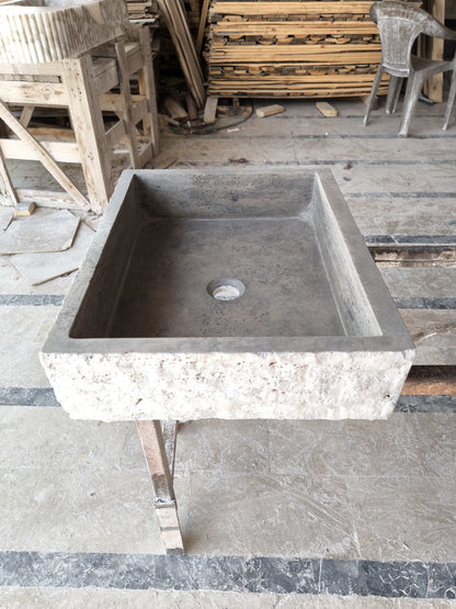 Silver Travertine Sink