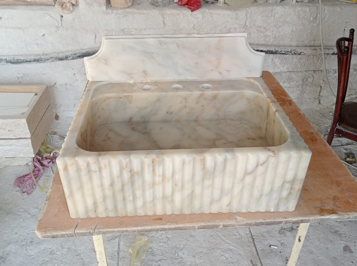 Calacatta Viola Marble Sink