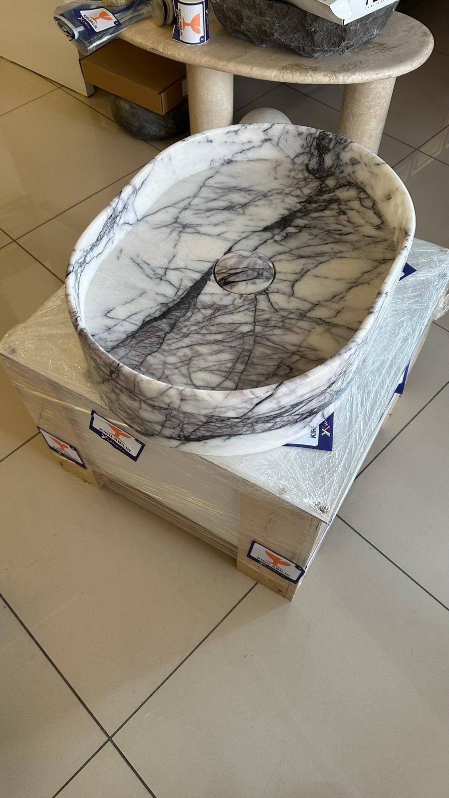 Lilac Marble Oval Sink