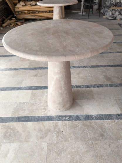 Travertine Plinth Table