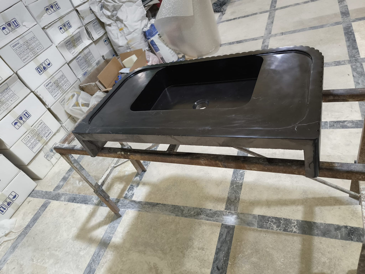 Nero Marquina Marble Sink