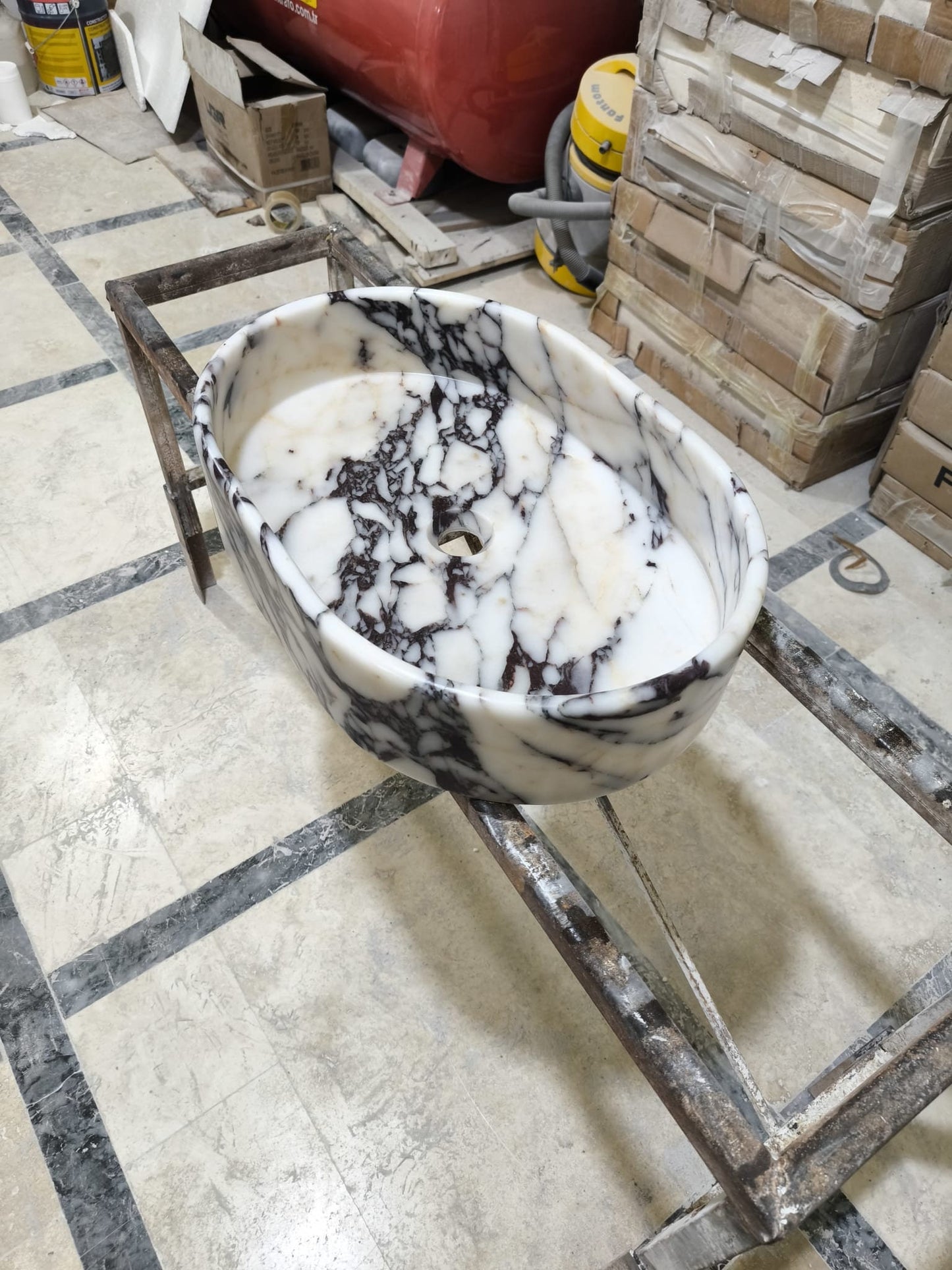 Calacatta Viola Marble Sink