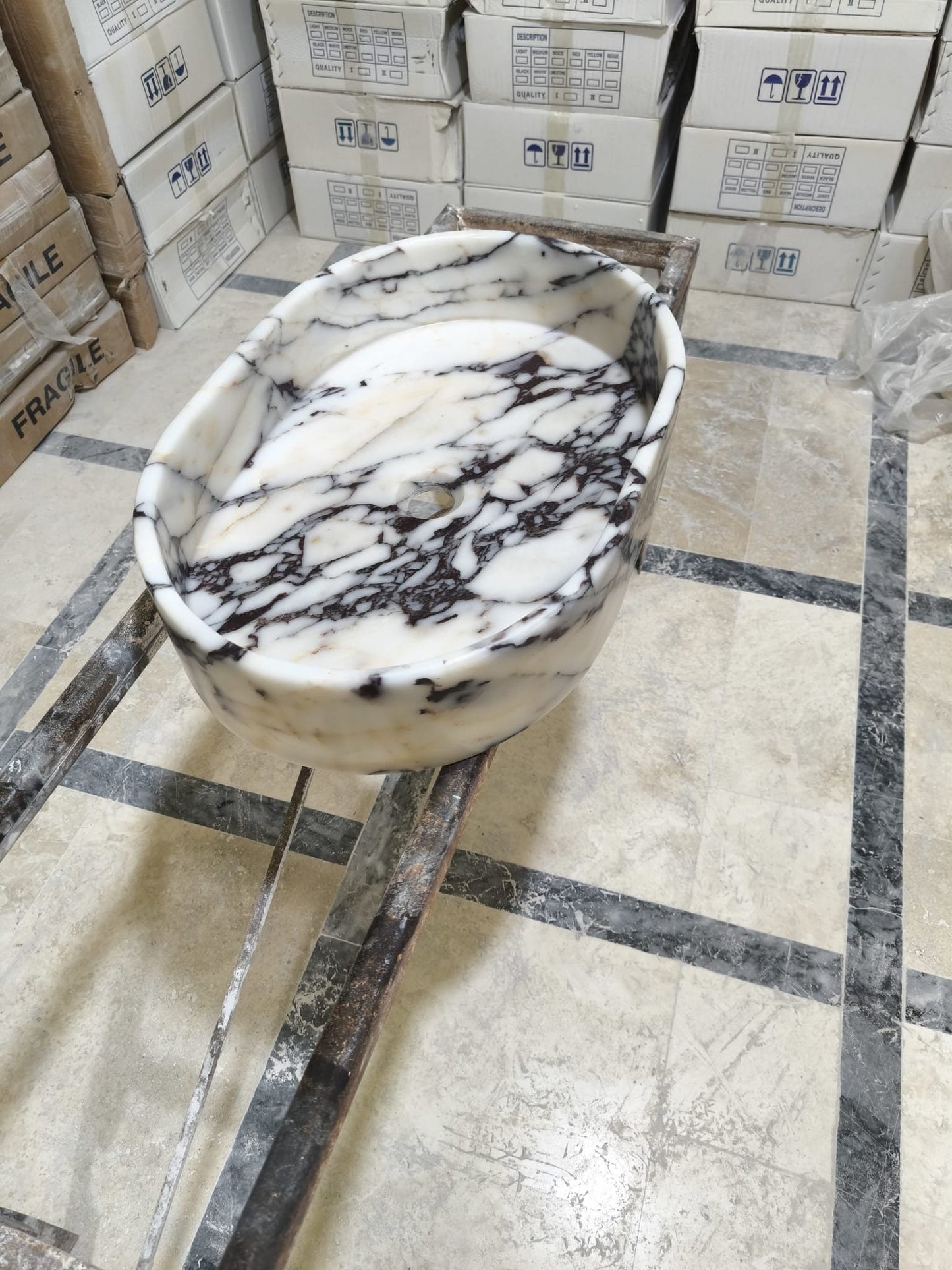 Calacatta Viola Marble Sink