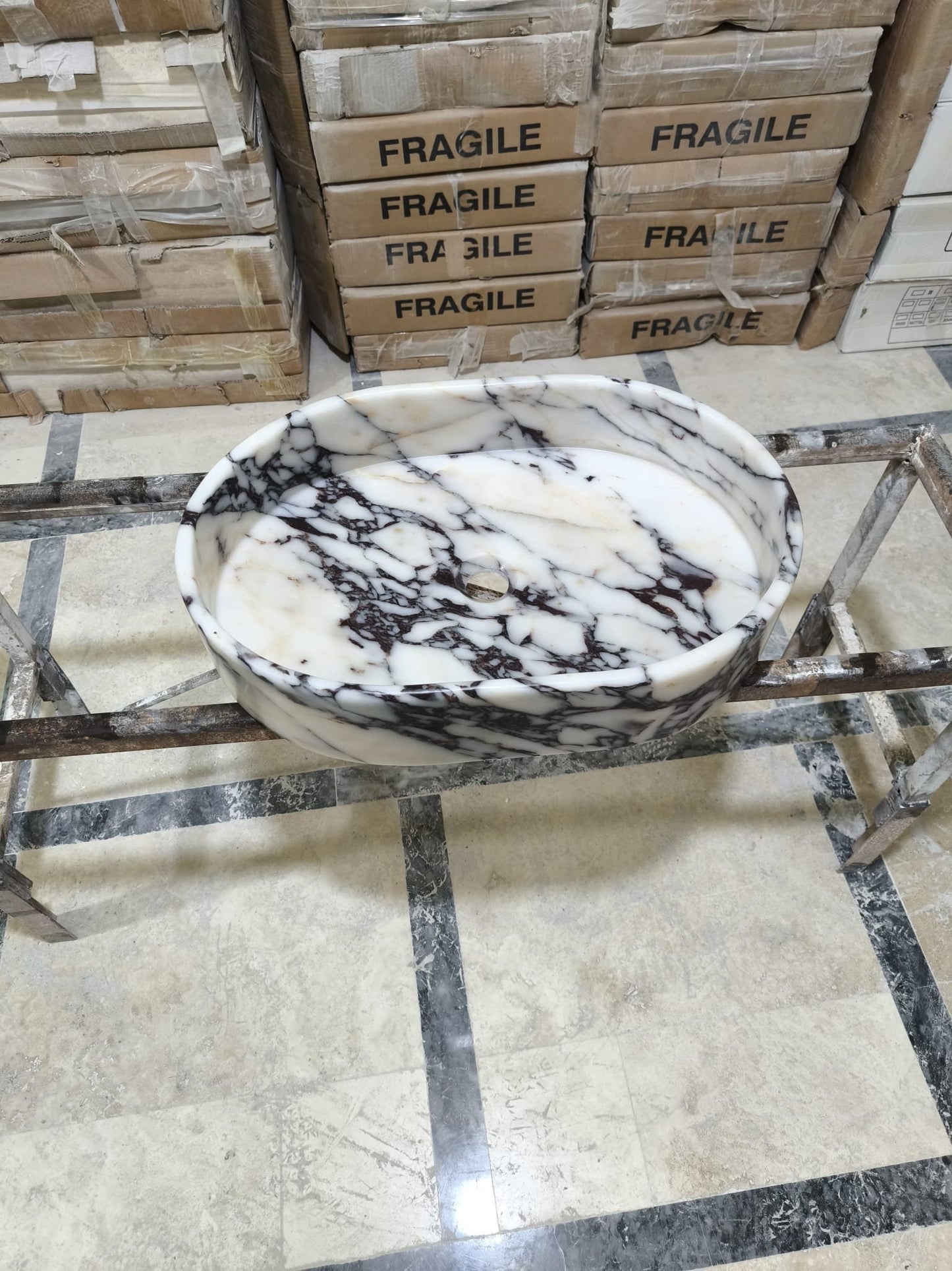 Calacatta Viola Marble Sink
