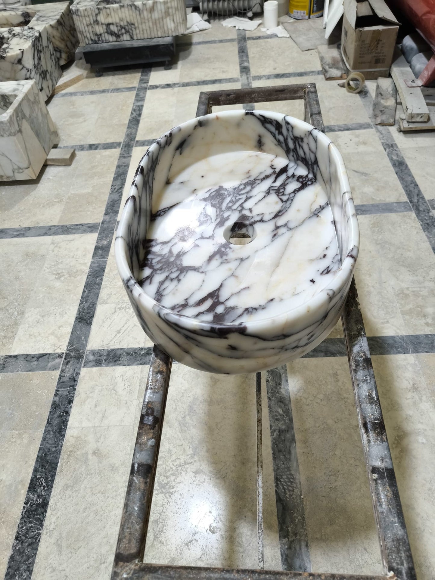 Calacatta Viola Marble Sink