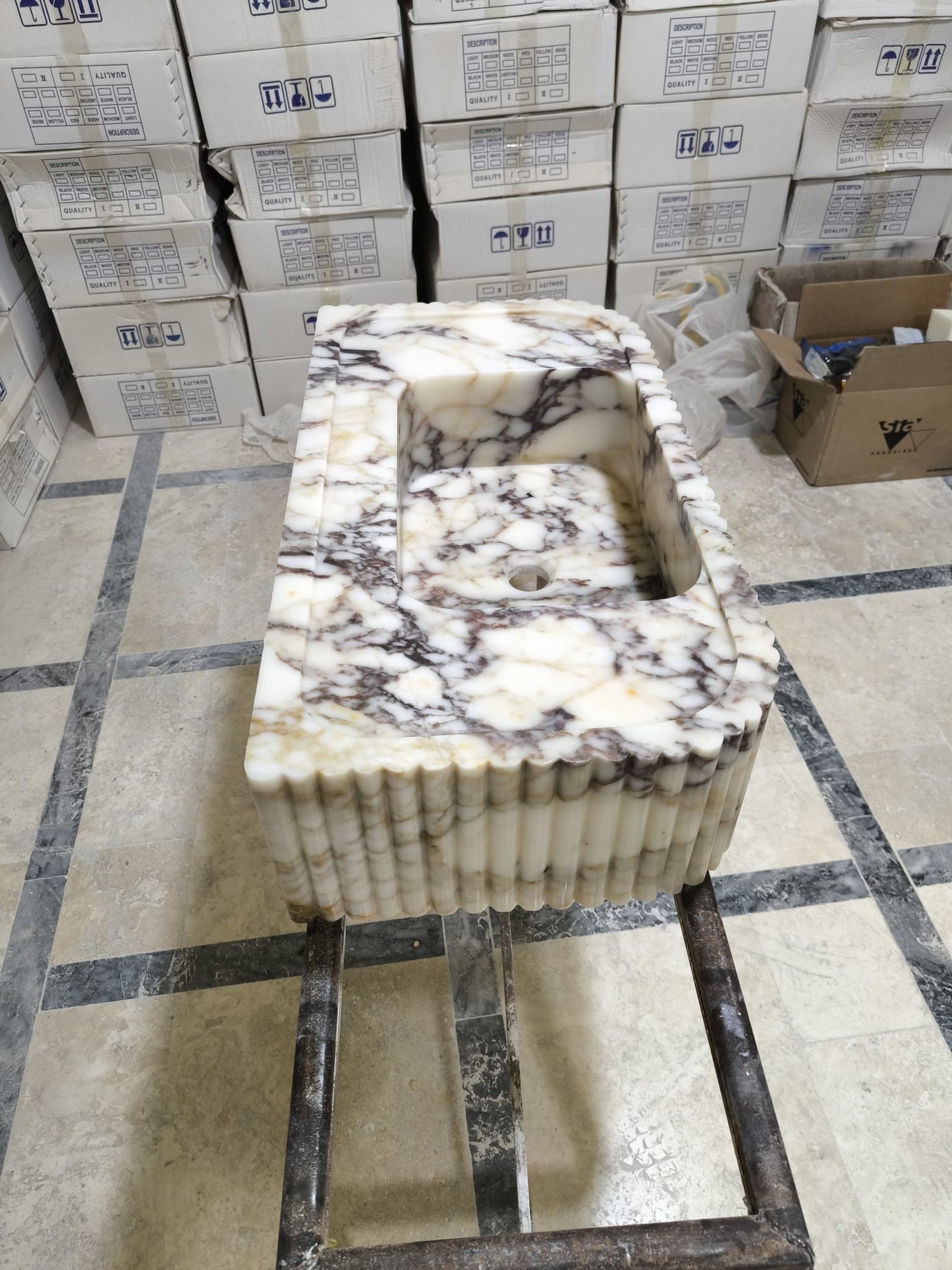 Calacatta Viola Marble Sink