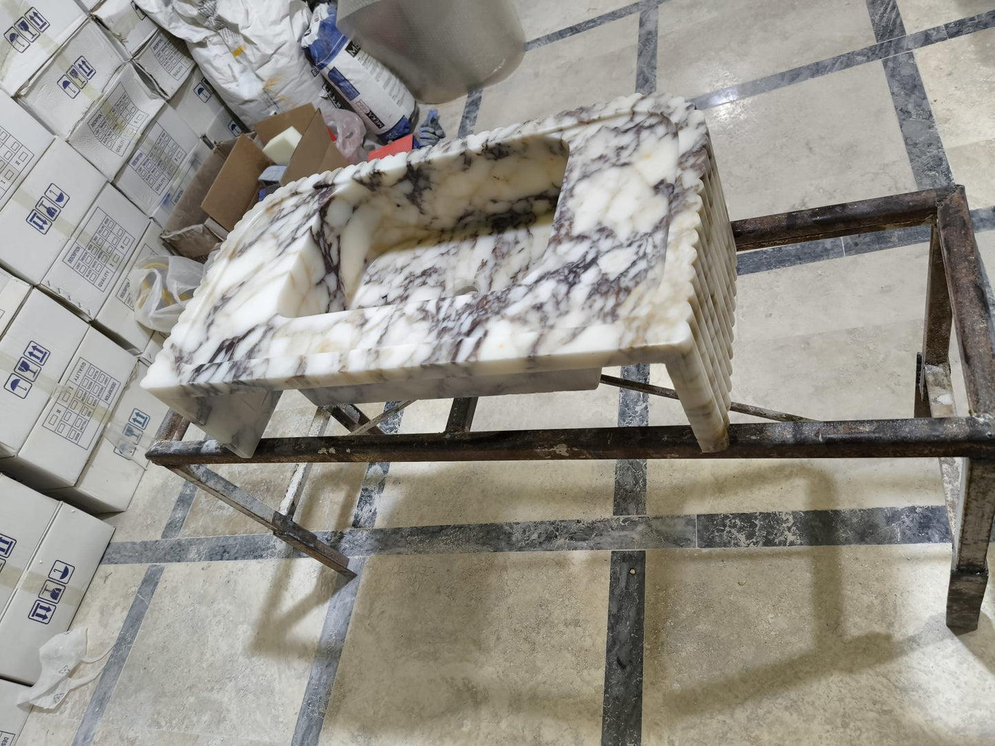 Calacatta Viola Marble Sink