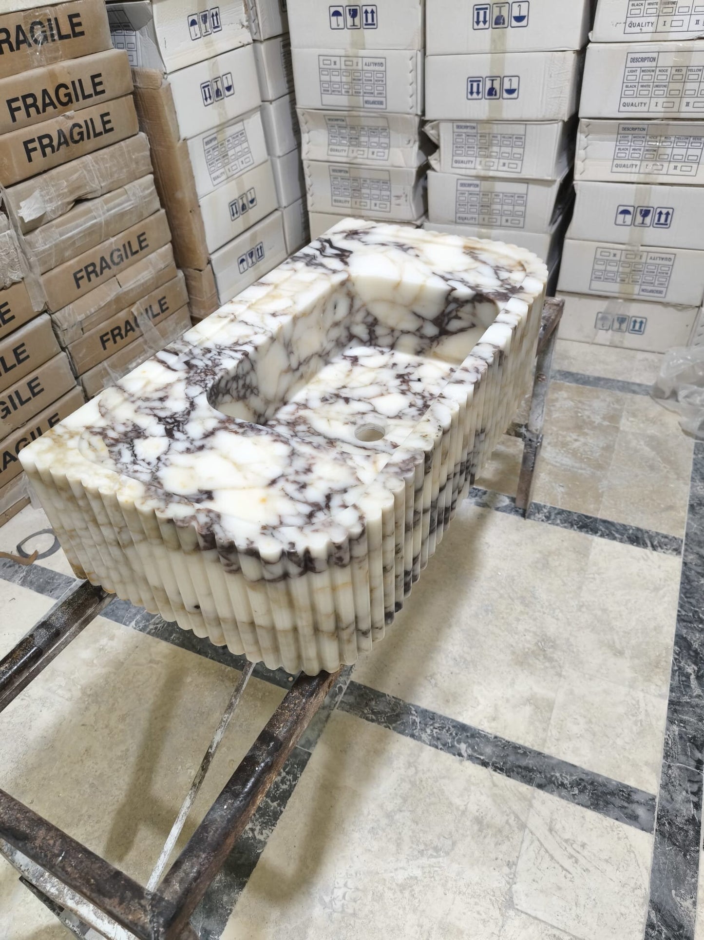 Calacatta Viola Marble Sink