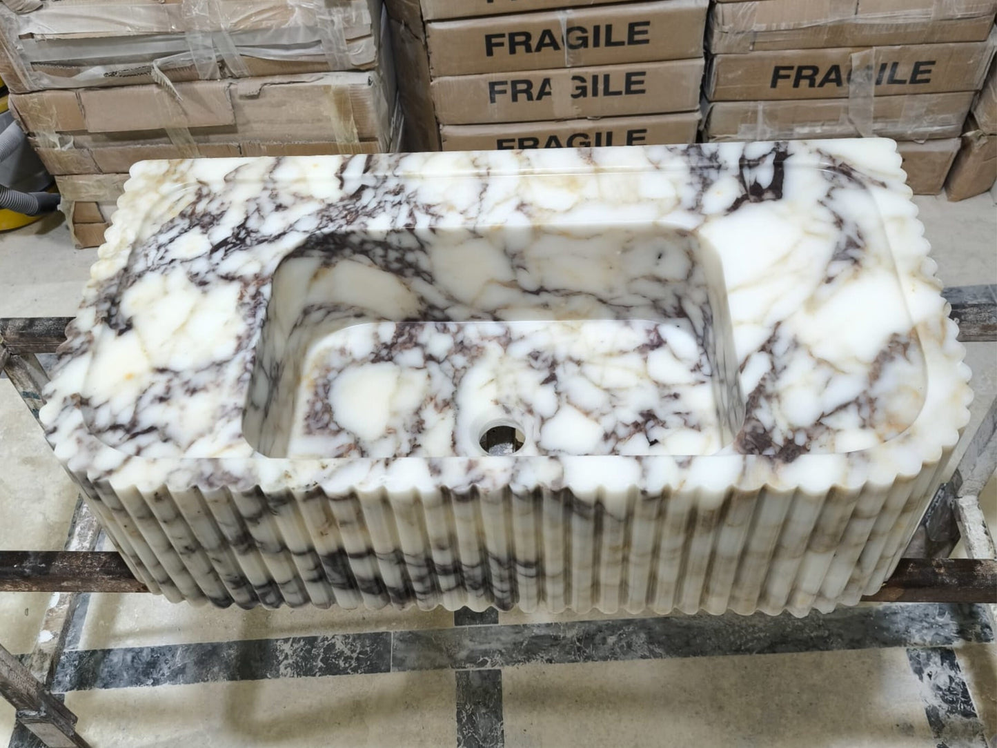 Calacatta Viola Marble Sink
