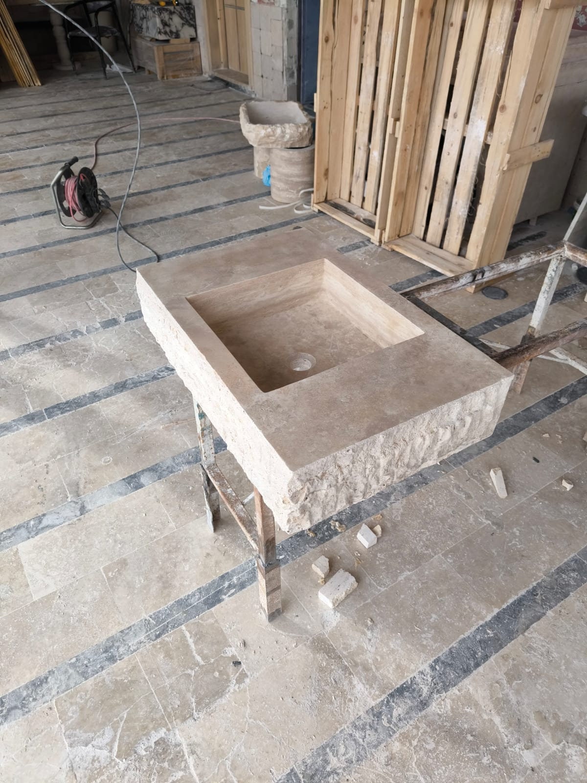 Travertine Rectangular Sink
