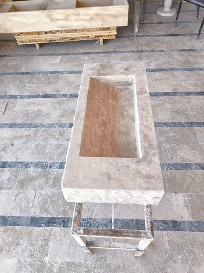 Travertine Rough Chiselled Sink
