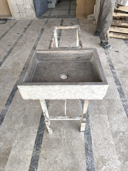 Silver Travertine Sink