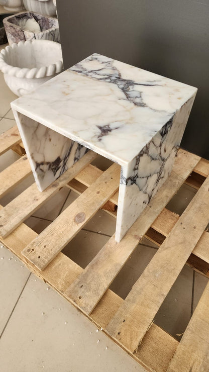 Calacatta Viola Marble Side Table