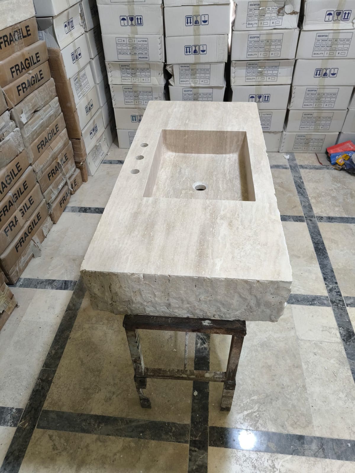 Travertine Marble Sink