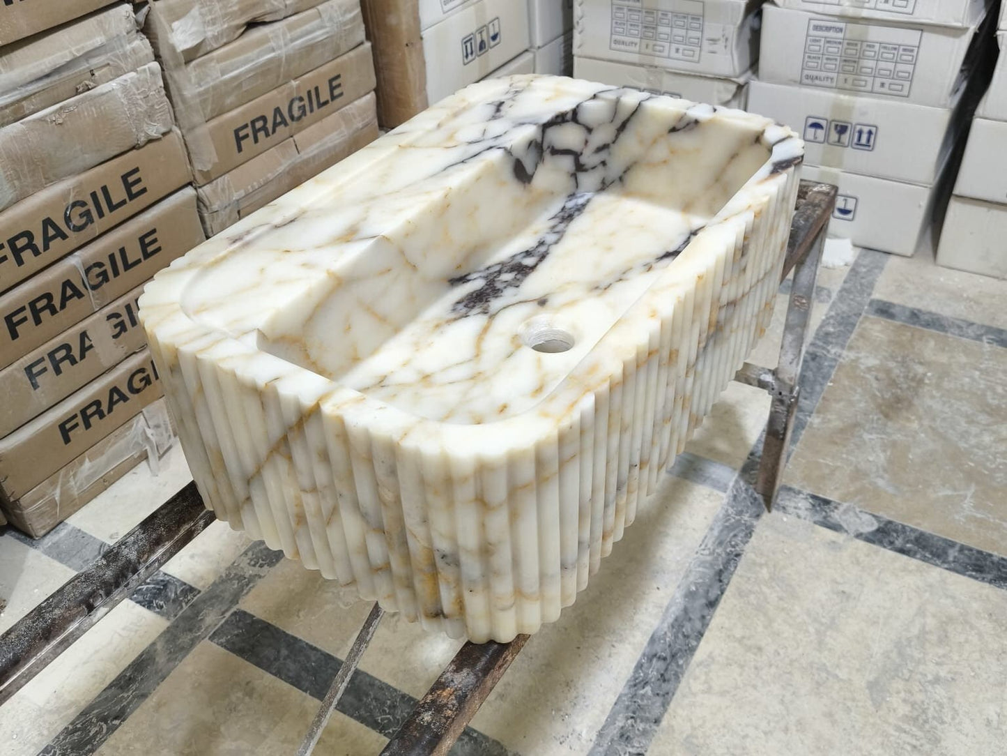 Calacatta Gold Marble Sink
