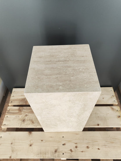 Travertine Plinth Table