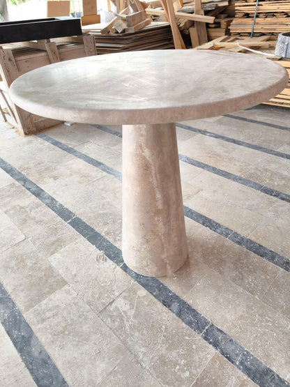 Travertine Plinth Table