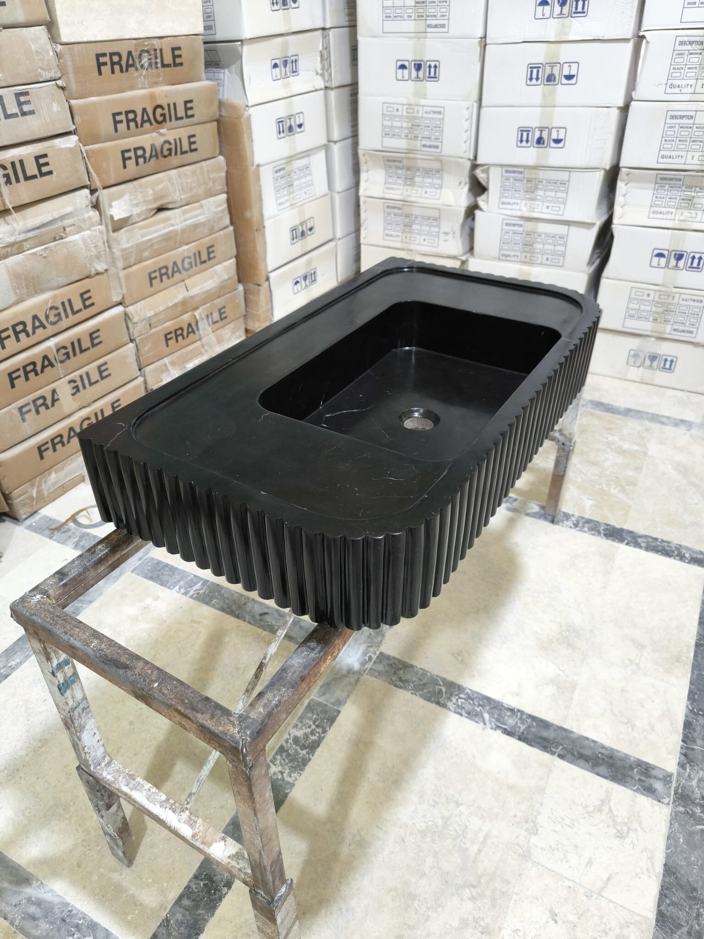 Nero Marquina Marble Sink