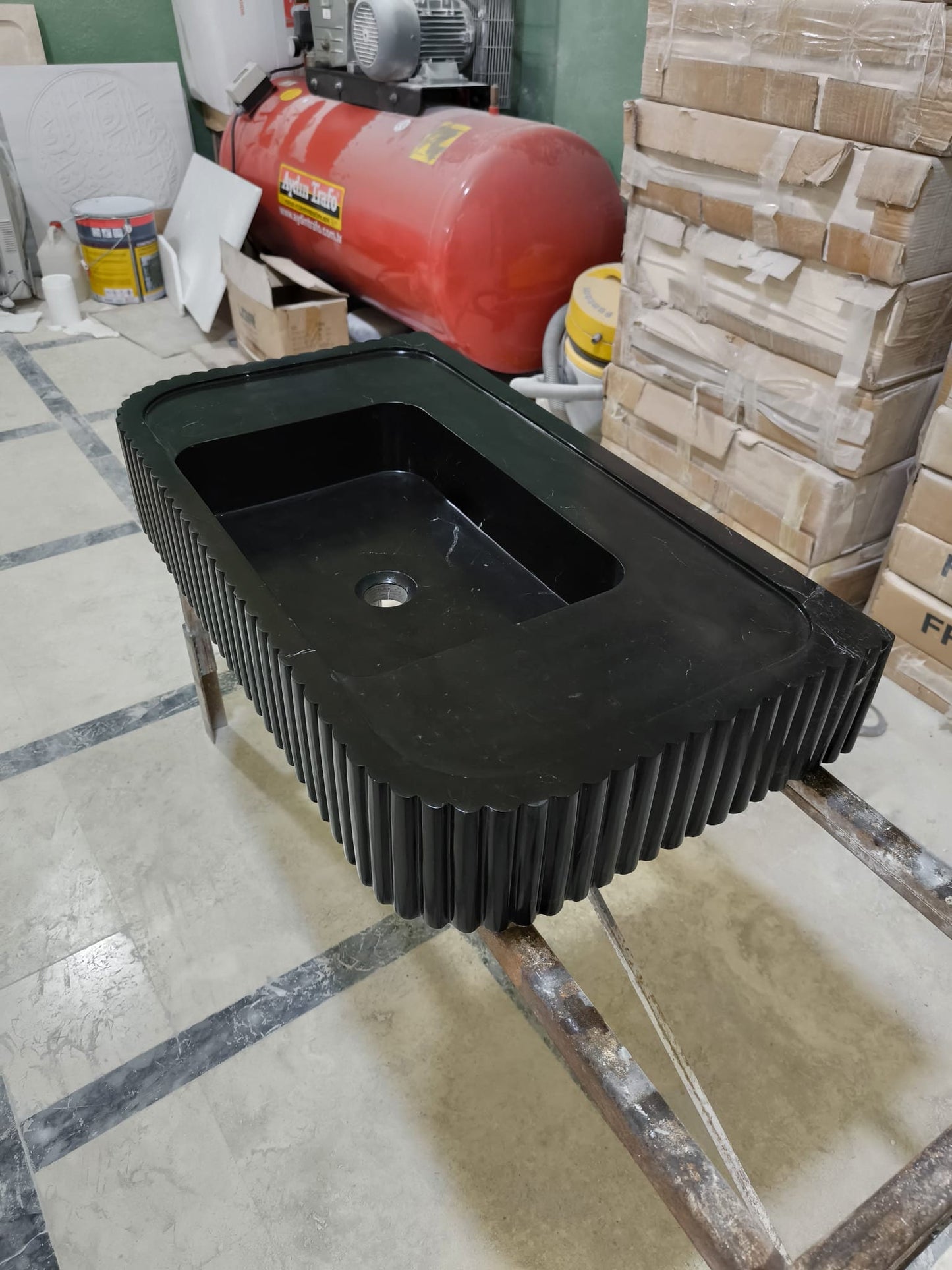 Nero Marquina Marble Sink