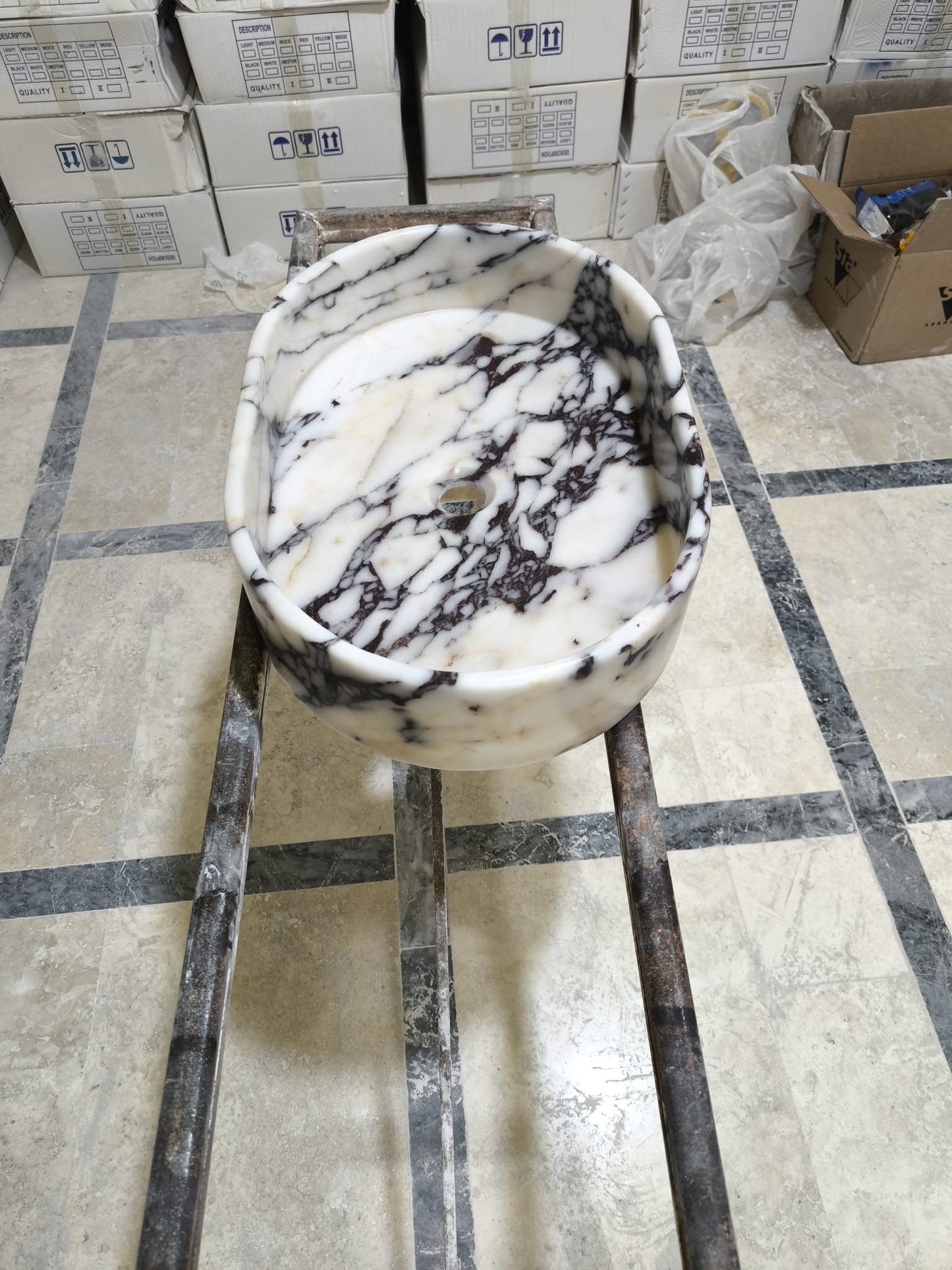 Calacatta Viola Marble Sink