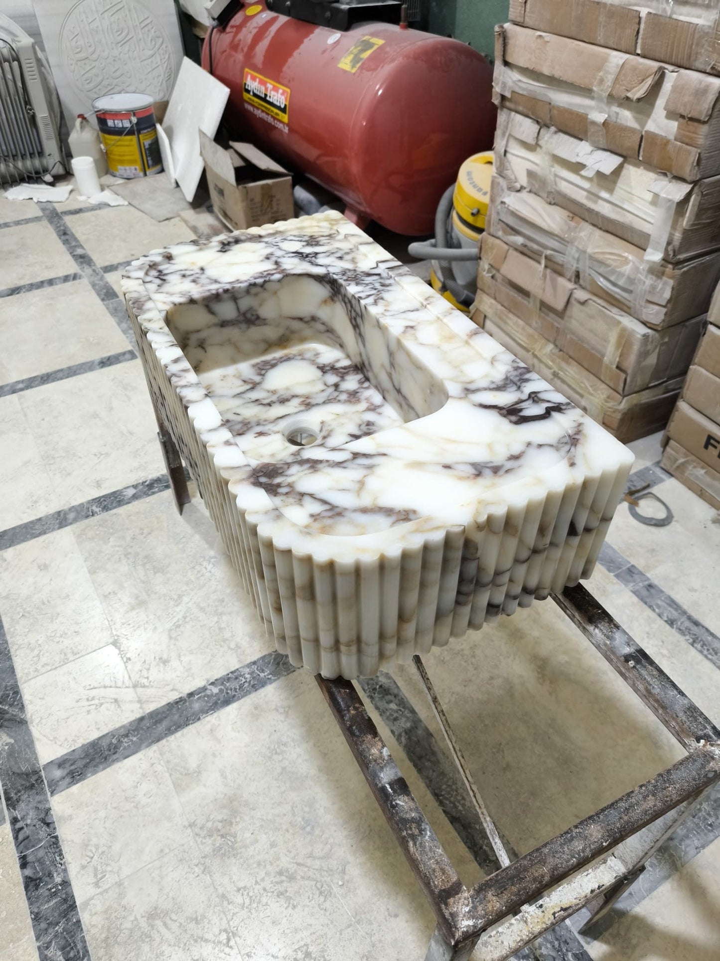 Calacatta Viola Marble Sink