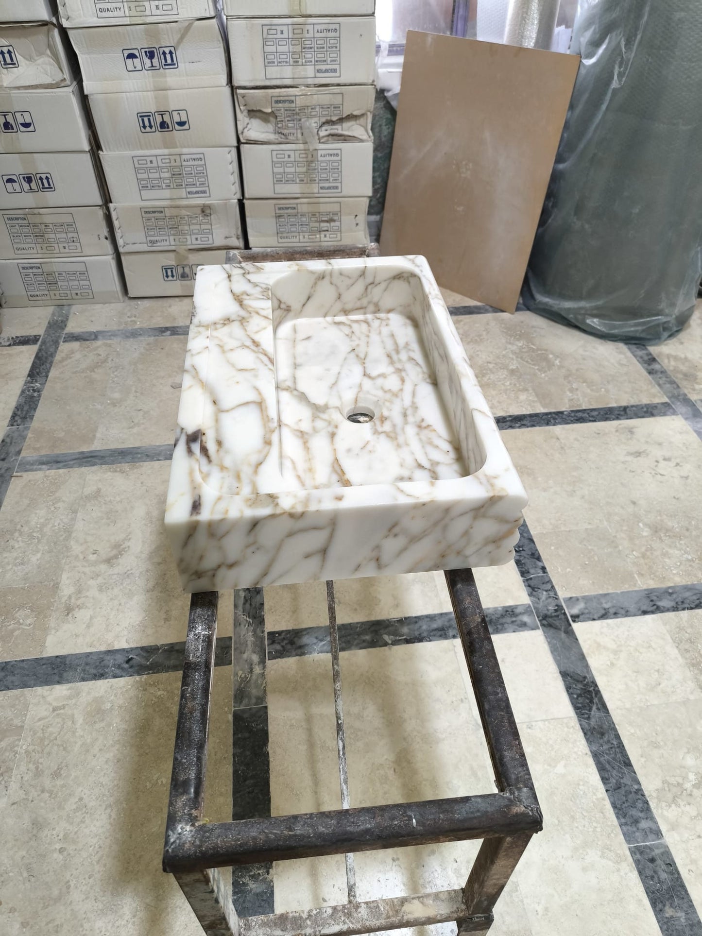 Calacatta Gold Marble Sink