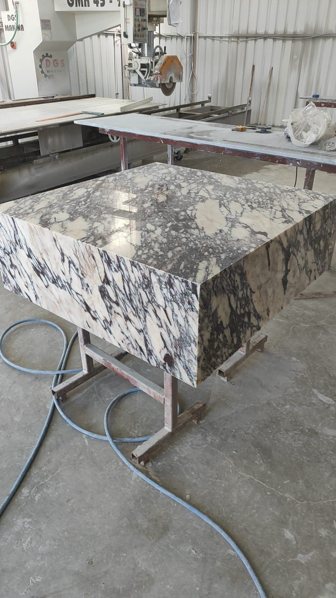 Calacatta Viola Marble Plinth Coffee Table