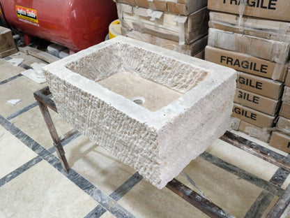 Rustic Travertine Marble Sink