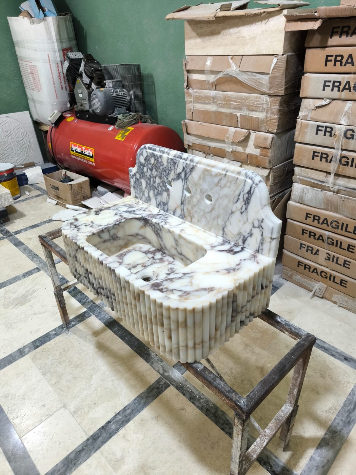 Calacatta Viola Marble Sink