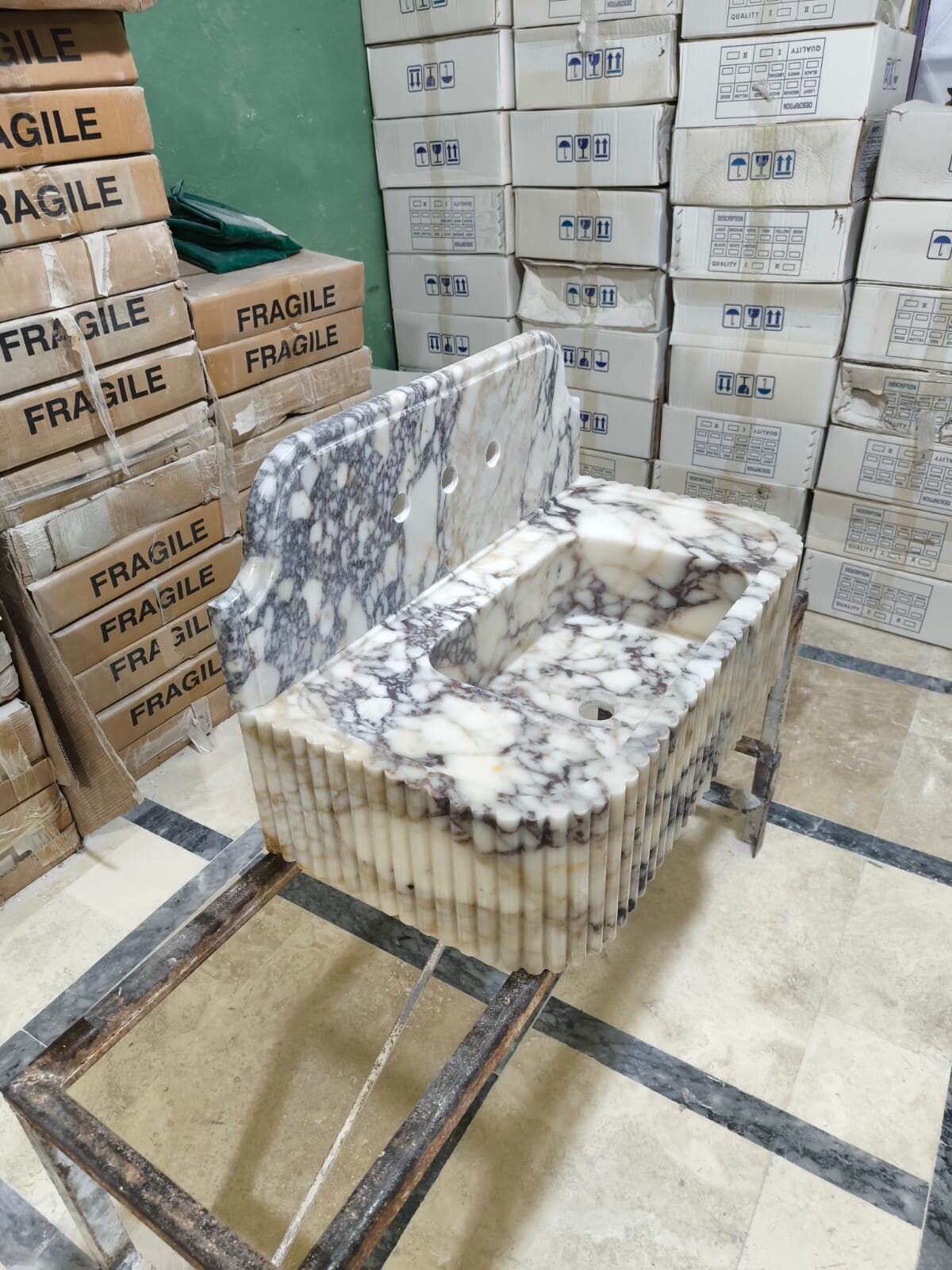 Calacatta Viola Marble Sink