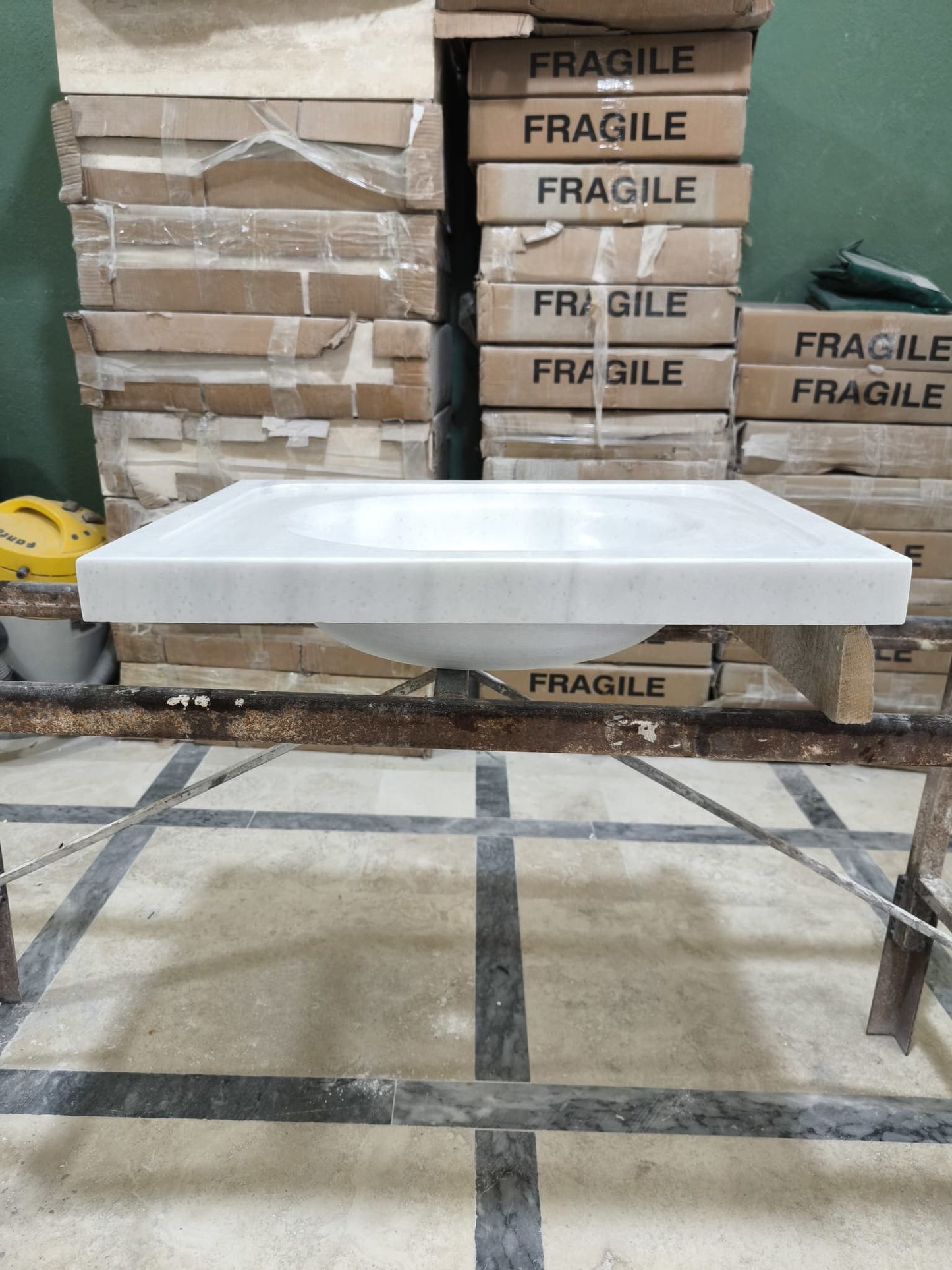Carrara White Marble Sink