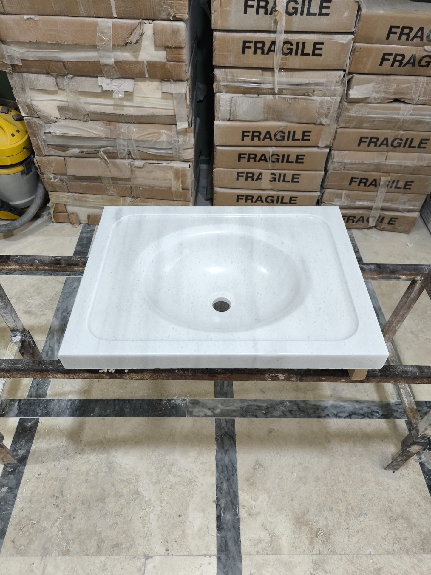 Carrara White Marble Sink