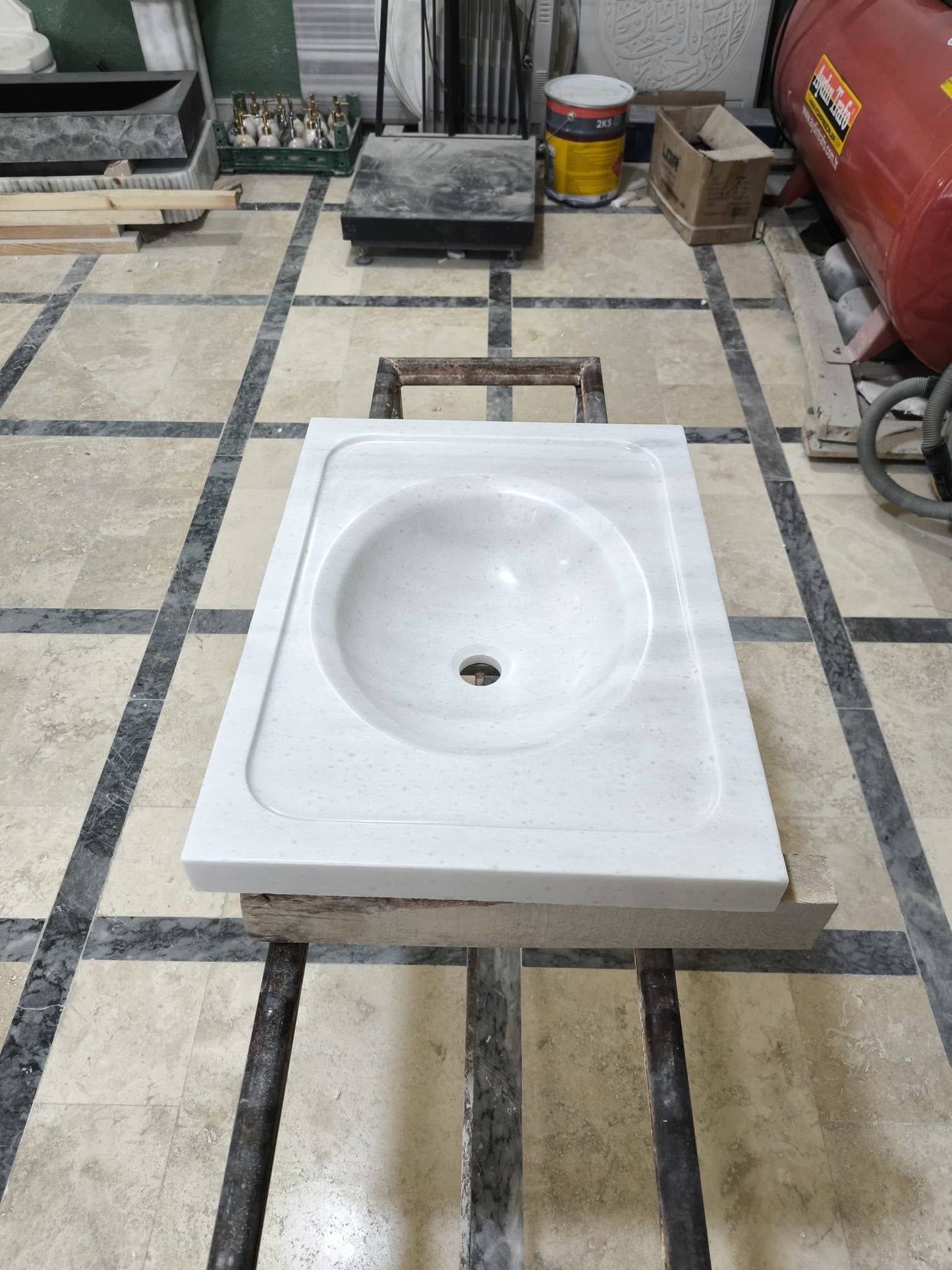 Carrara White Marble Sink