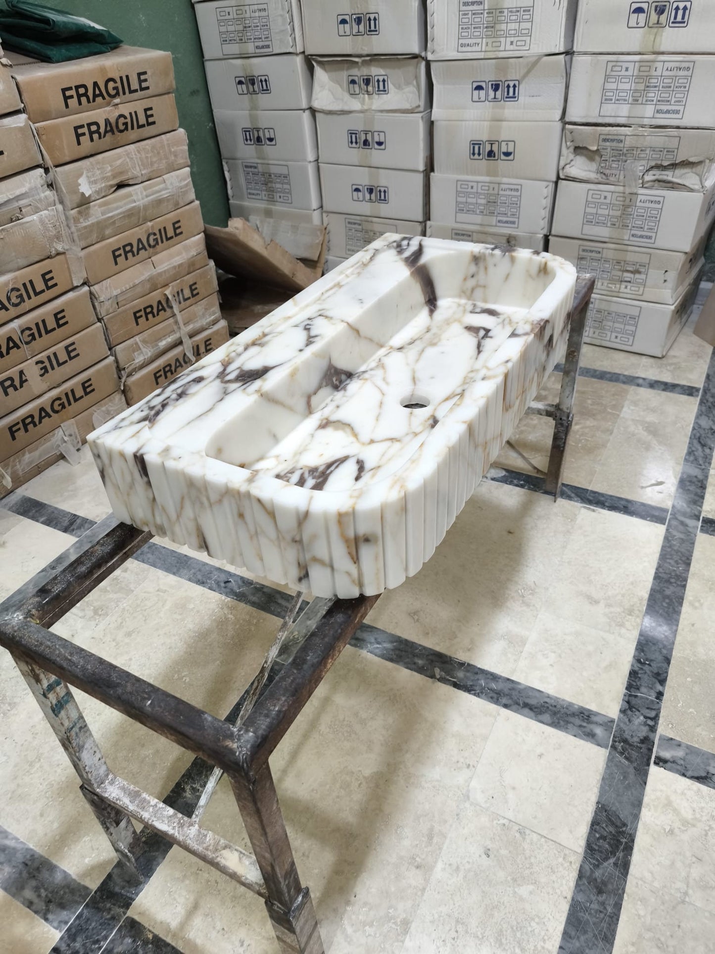 Calacatta Gold Marble Sink