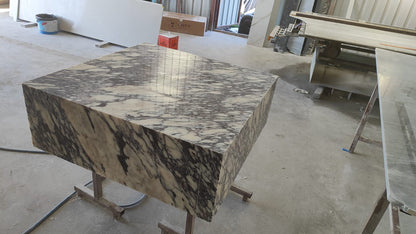 Calacatta Viola Marble Plinth Coffee Table