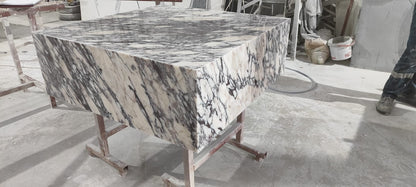 Calacatta Viola Marble Plinth Coffee Table