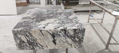Calacatta Viola Marble Plinth Coffee Table