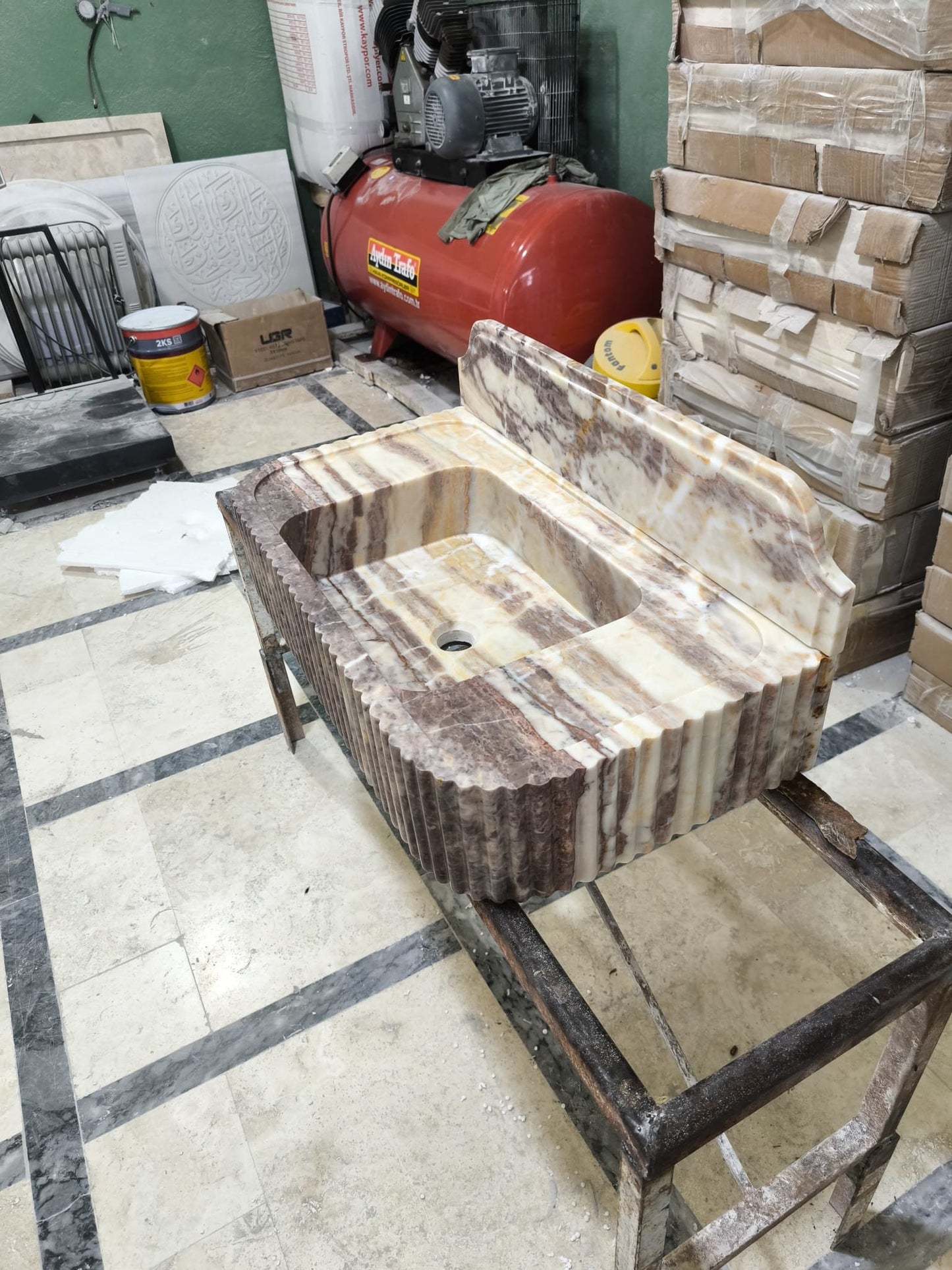 Pink Marble Sink