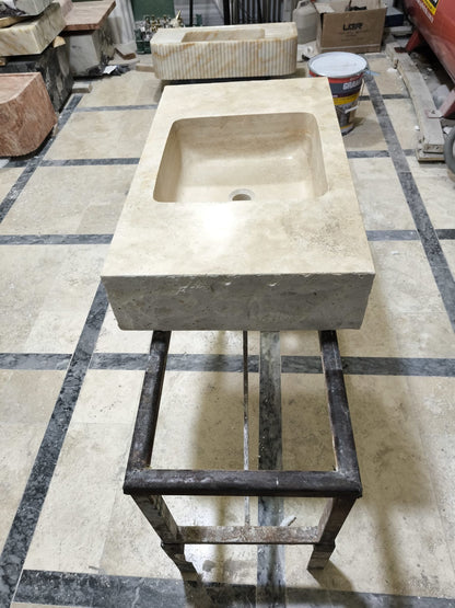 Custom Handmade Travertine Sink