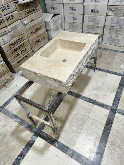 Custom Handmade Travertine Sink