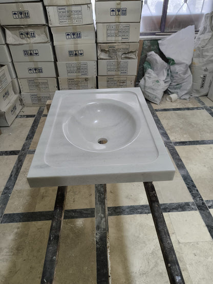 Carrara White Marble Sink
