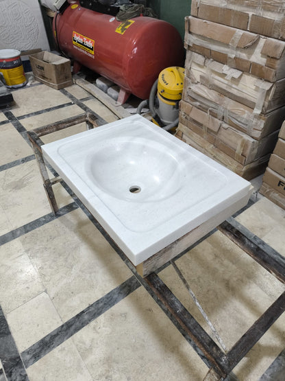 Carrara White Marble Sink